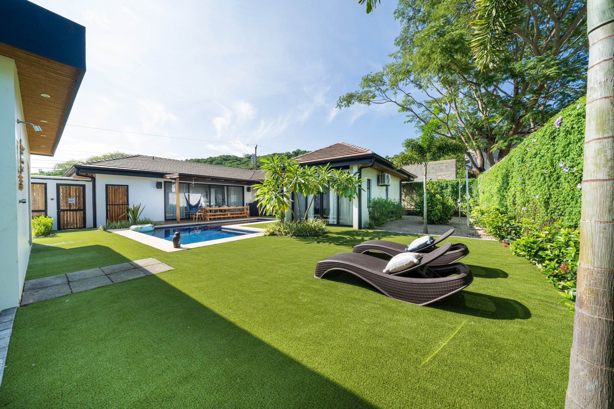 Loungers on the lawn