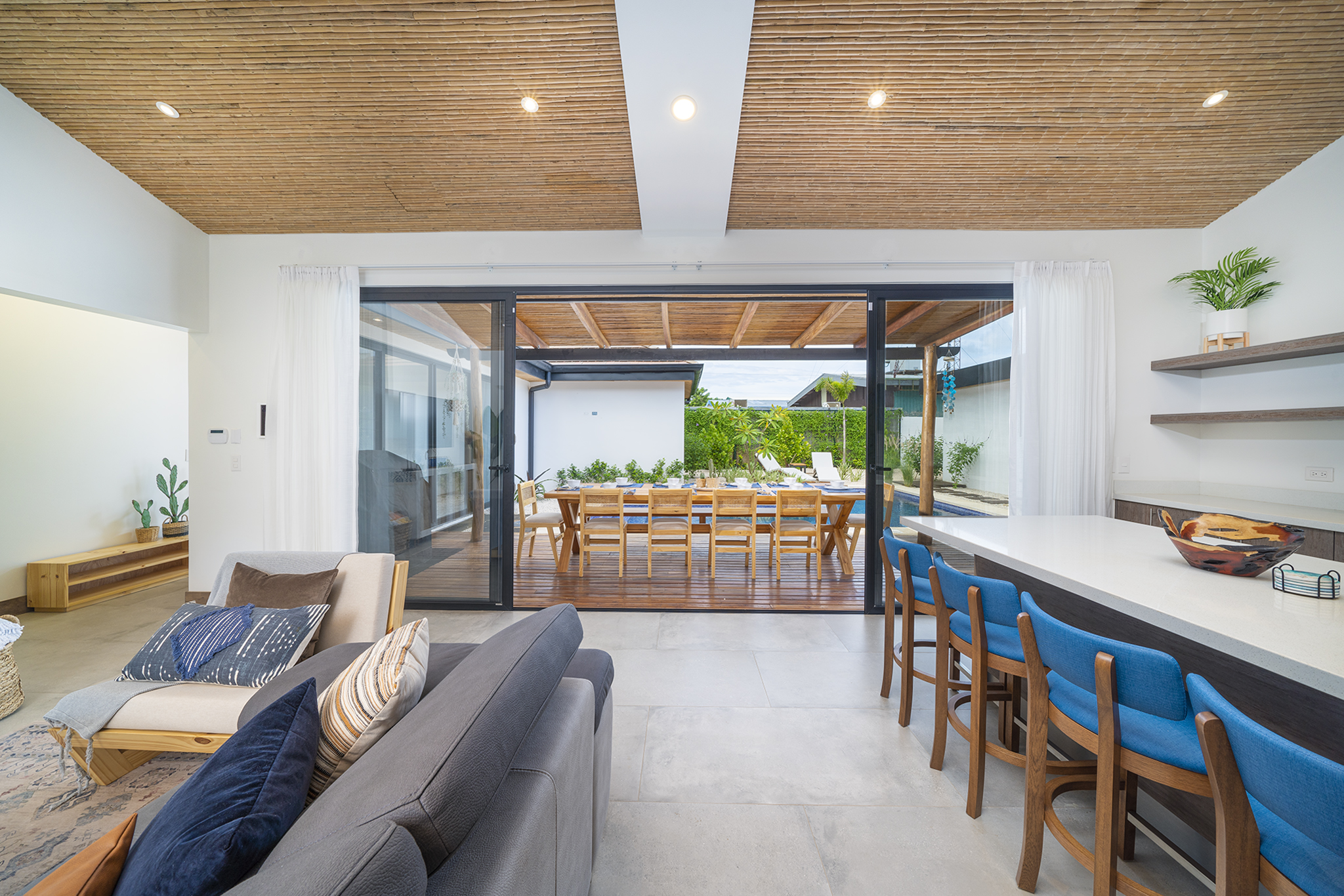 Open-plan living and dining